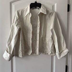 Zara Cream Button Down Shirt